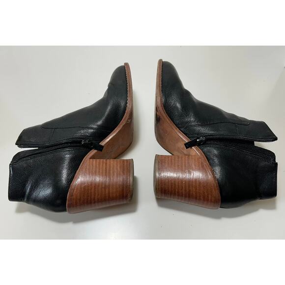 LOEFFLER RANDALL Black Leather Heeled Ankle Boots Booties Ella Womens 7.5 - Picture 6 of 9